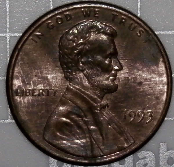 1993-P-Lincoln-Memorial-Cent-With-Awesome-Die-Clash